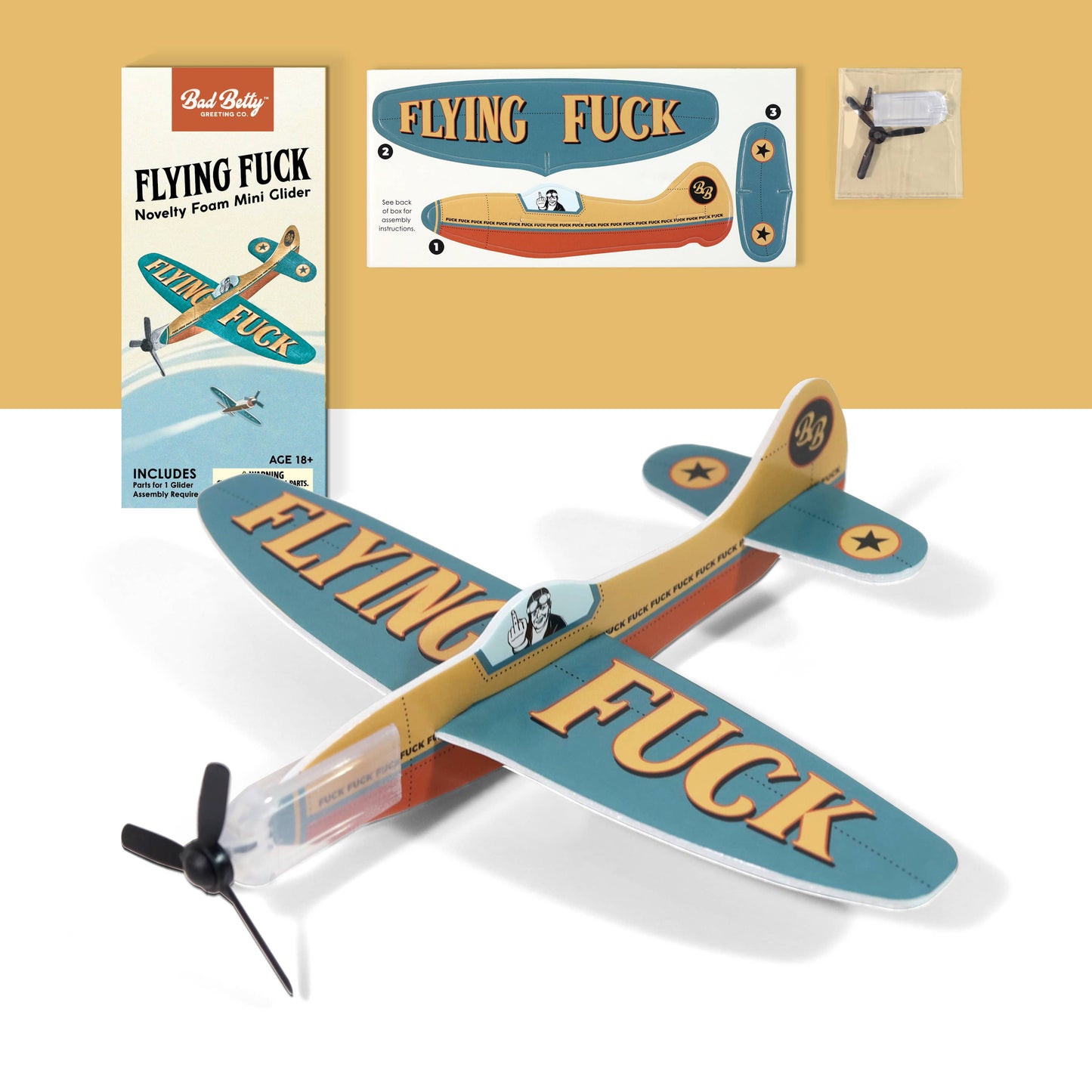 Novelty Toy Foam Glider Flying Fuck