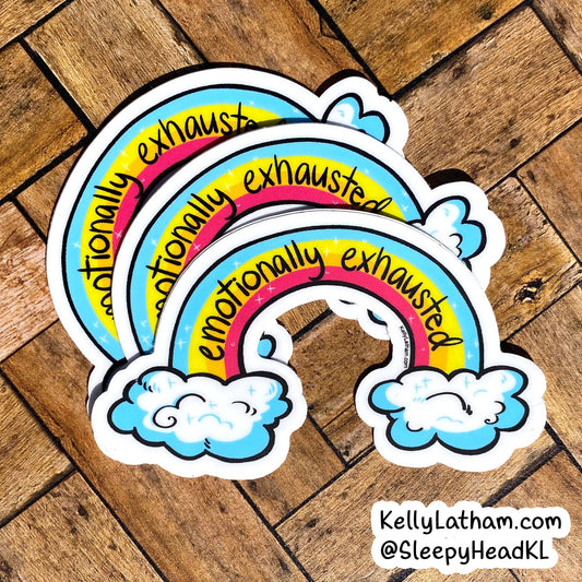 Emotionally Exhausted Sticker