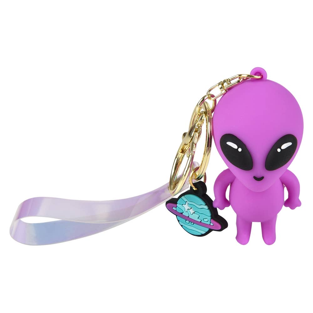 2.25" Alien Charm Wristlet Backpack Keyring 1PC