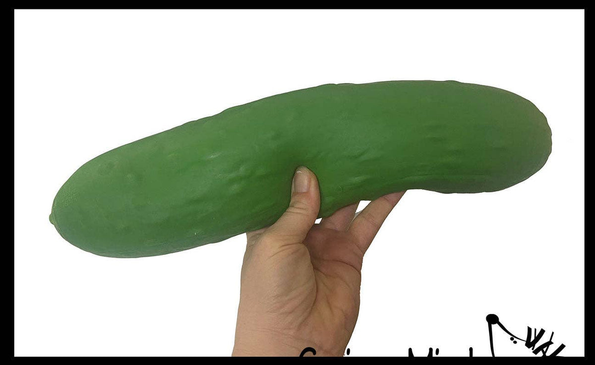 Curious Minds Toys - 1 Jumbo Doh Pickle Soft Slow Rise- Filled Squeeze Squish