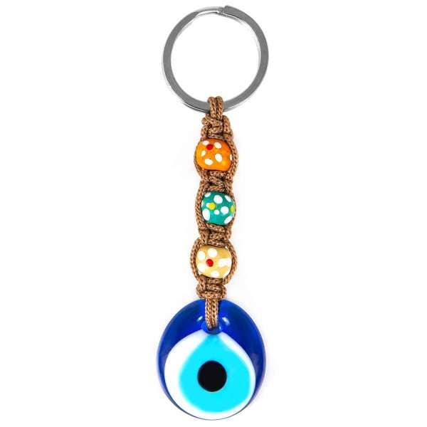 Umays Boho - Evil Eye Keychain, Handmade Macrame Keychain, Boho Keychain