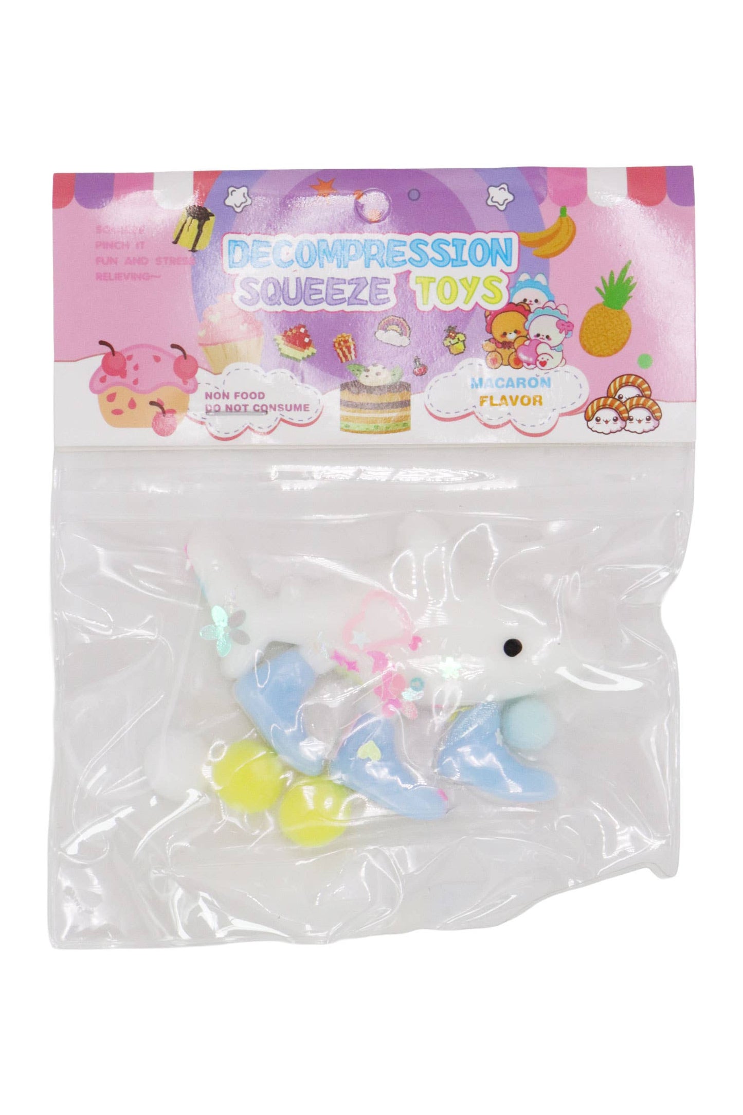 Italian Brain Rot Memes Mochi Pom Pom Squishy Bag - 1 PC