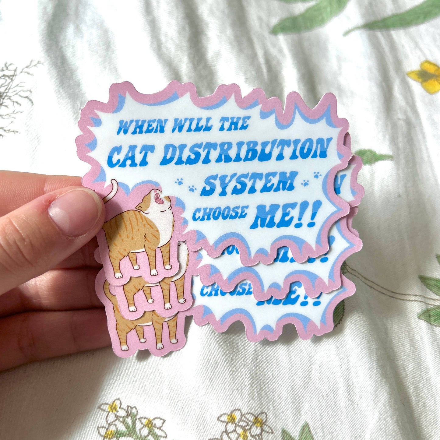 When Will The Cat Distribution System Choose ME! Sticker
