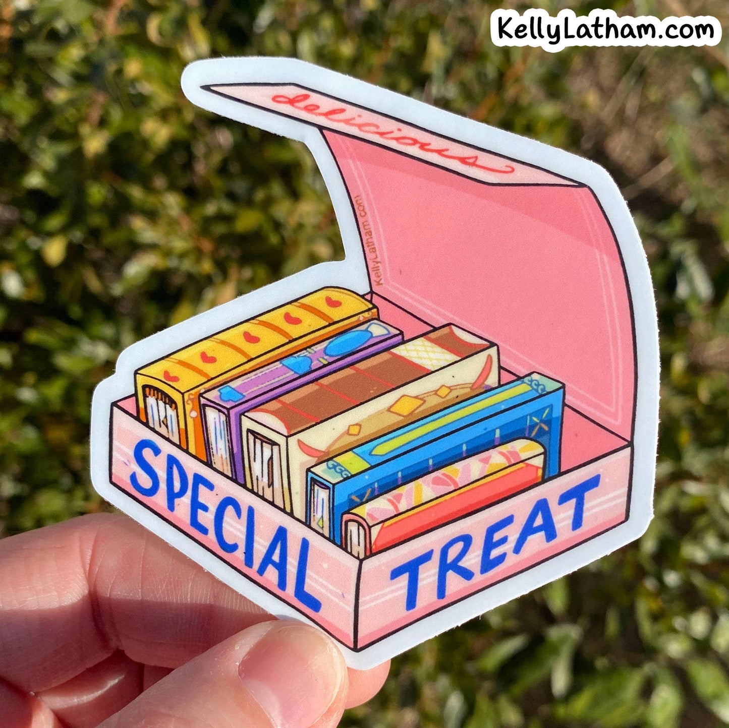 Donut Box of Books Sticker