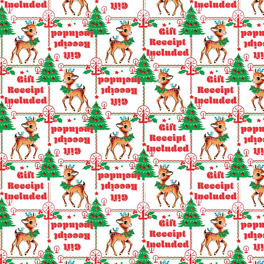Gift Receipt Included Gift Wrapping Paper (Roll of 3 Sheets)