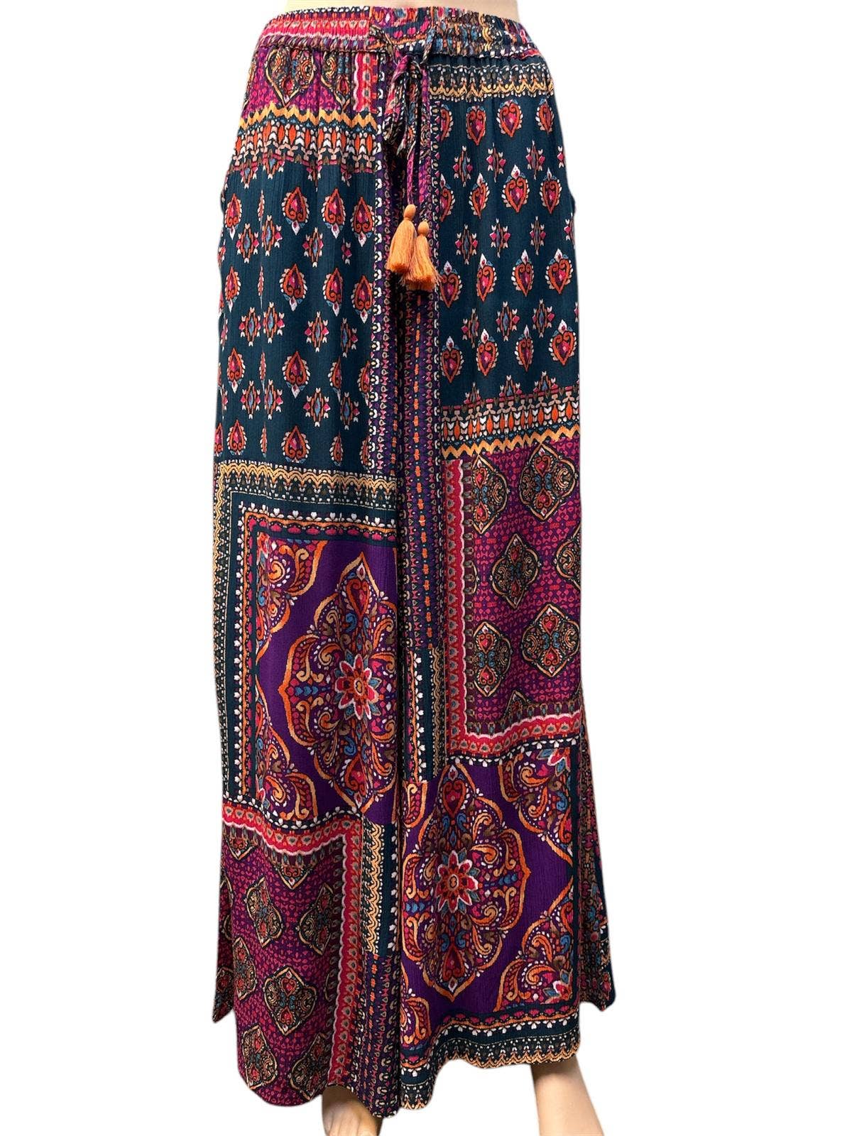 Rising International Inc - Cotton Viscose Lurex Multi Color Palazzo Pant MD45