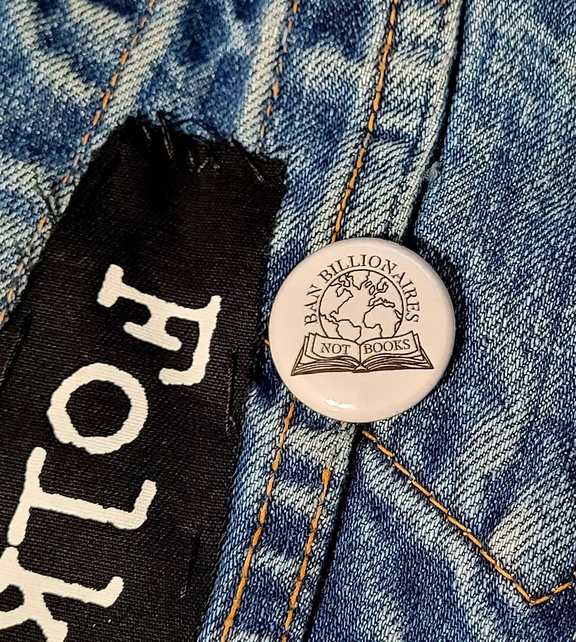 Femmearchist - Ban Billionaires Button // One Inch Punk Button