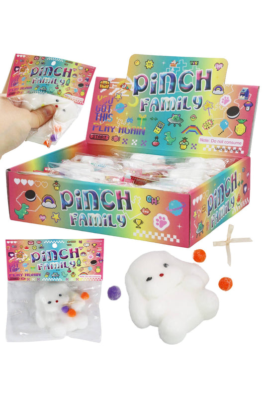 Fuzzy Maltese Dog Mochi Squishy Bag - 1 PC