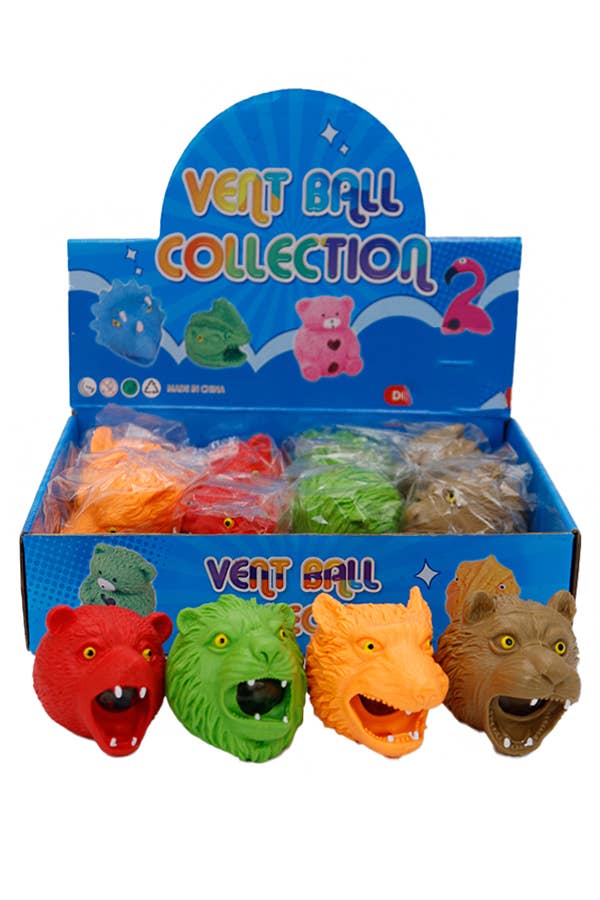 Wild Animal Head Water Bead Filled Squishy Toy