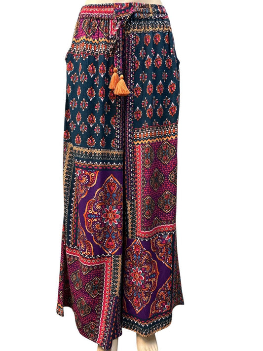 Rising International Inc - Cotton Viscose Lurex Multi Color Palazzo Pant MD45