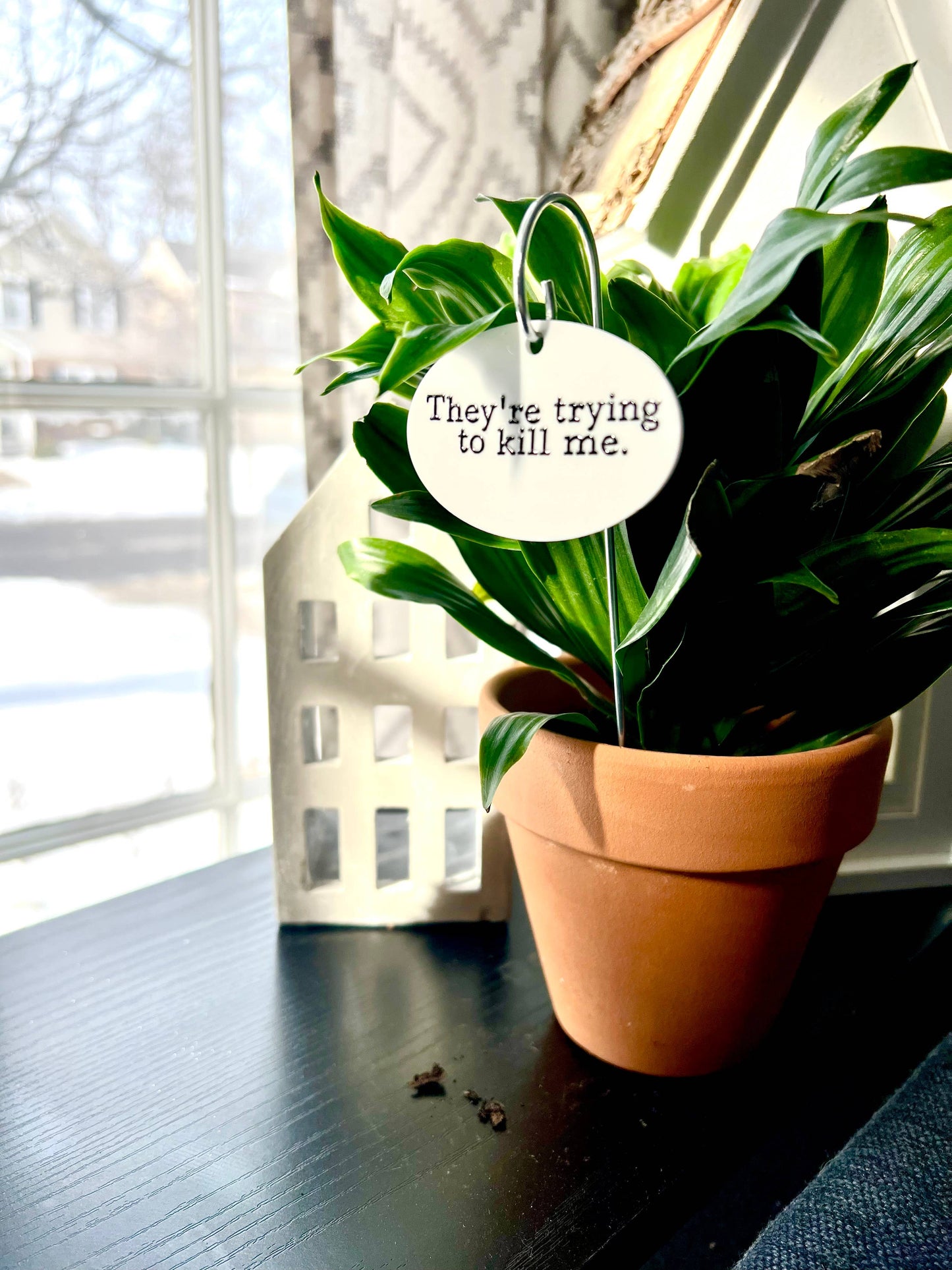 They're Trying To Kill Me Flower Pot Plant Stake