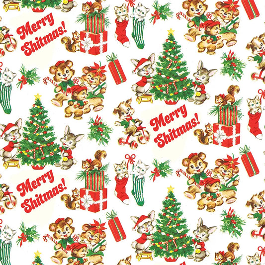 Merry Shitmas! Gift Wrapping Paper (Roll of 3 Sheets)