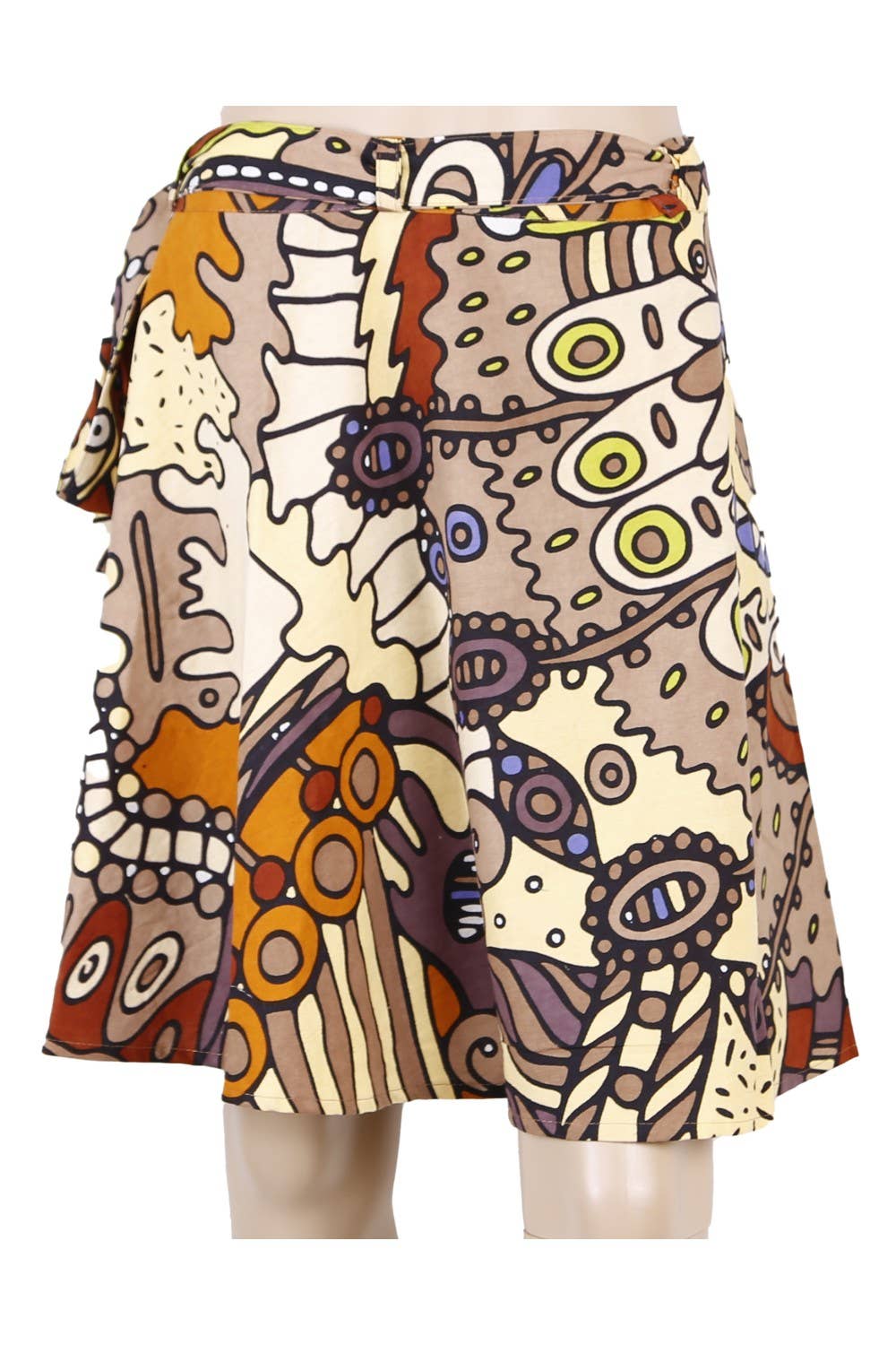Sunshine Joy - Short Wrap Skirt With Zip Pocket Plant Dream