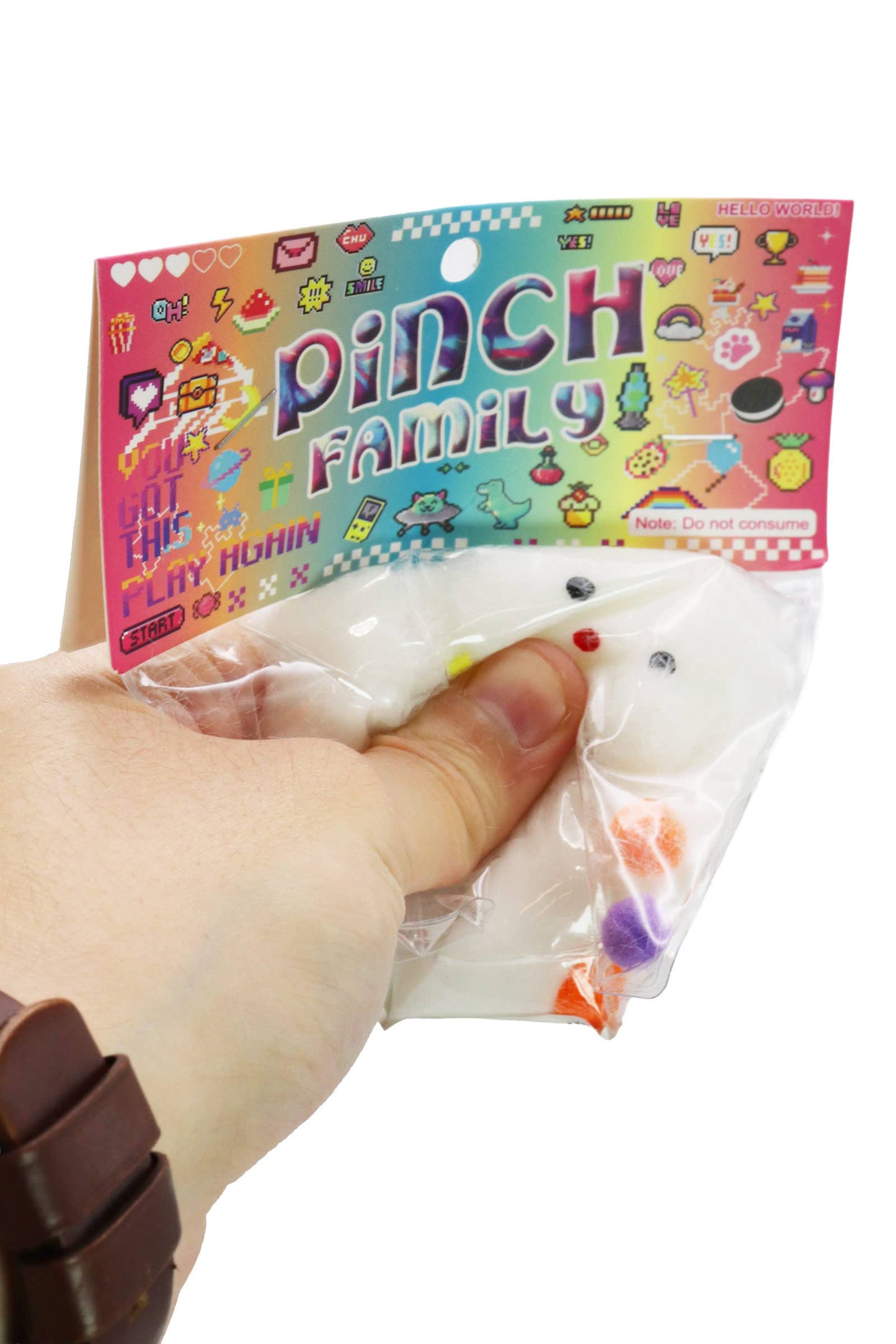 Fuzzy Maltese Dog Mochi Squishy Bag - 1 PC