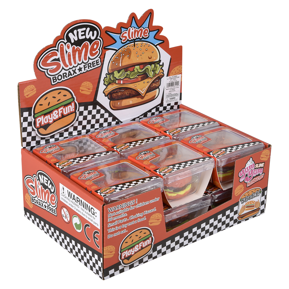 3.2" CHEESEBURGER CLAY SLIME 1PC