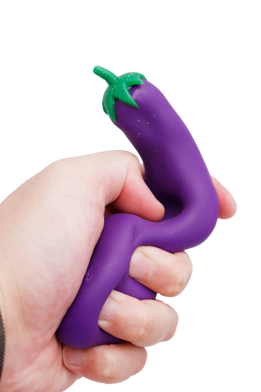 Eggplant Sand Filled Stretch Pull Squishy 1 PC