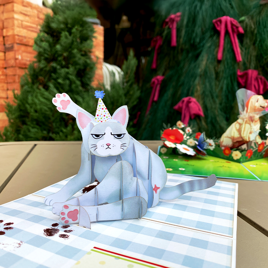 Grumpy Cat  3D Pop-Up Birthday Card