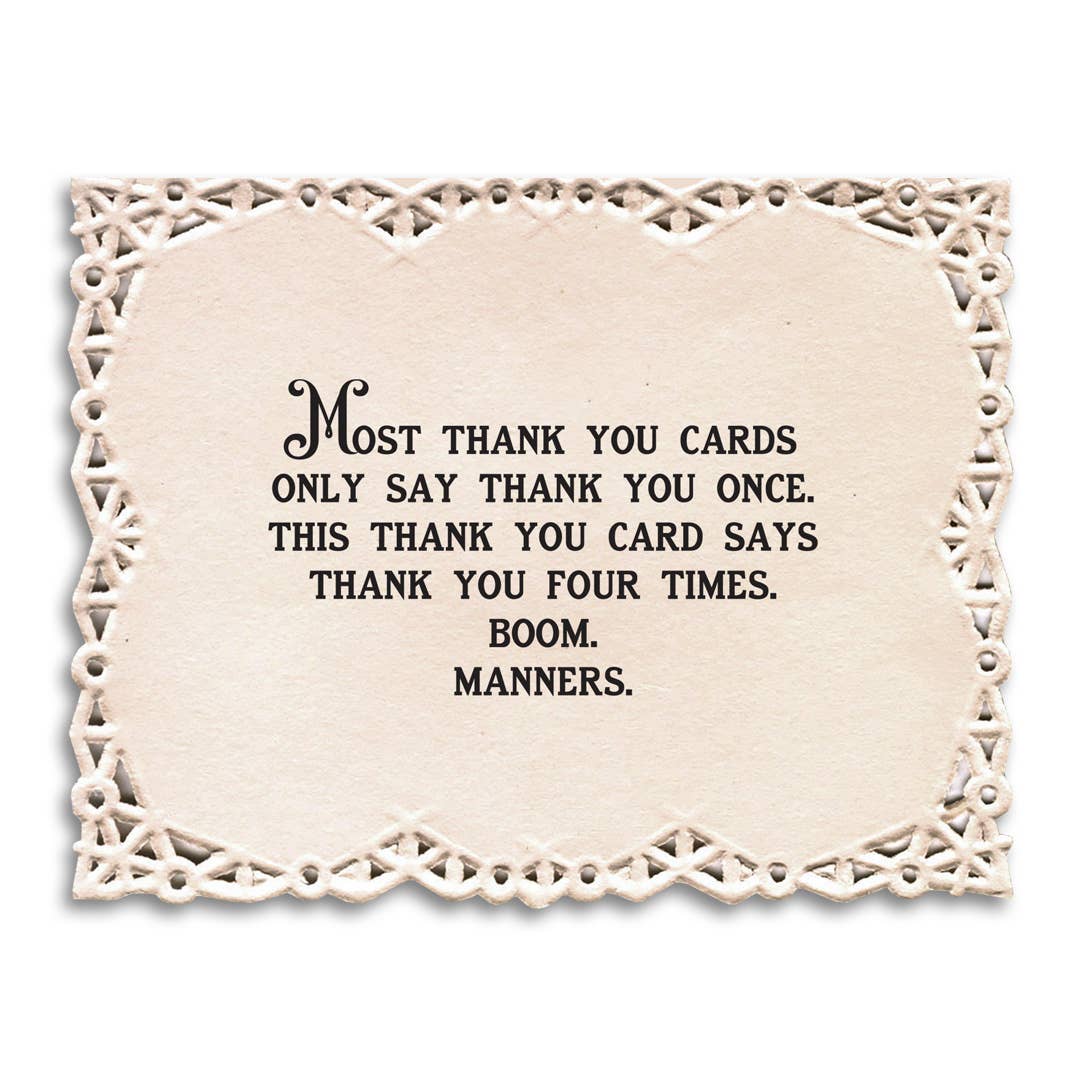 Greeting Card with Repeated Thank You