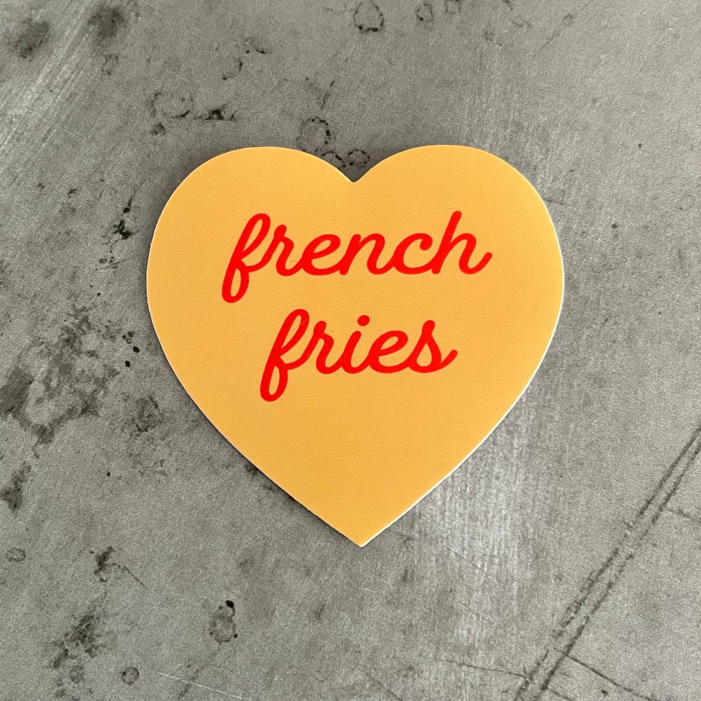 The Silver Spider - French fries heart sticker // foodie cooking chef gifts