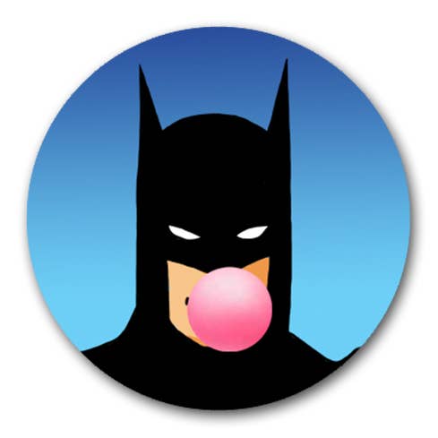 Bubblegum Batman Pin-Back Button