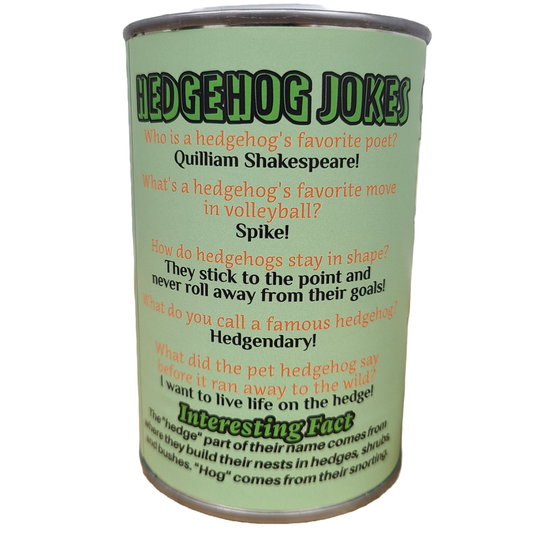 Canned Hedgehog | Stuffed Animal Plush w/Funny Jokes