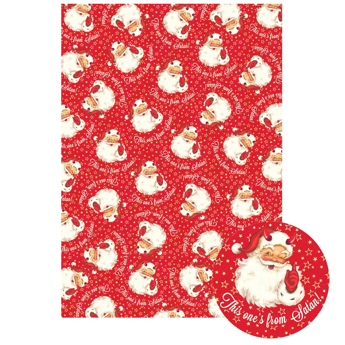 This One's From Satan Gift Wrapping Paper (Roll of 3 Sheets)