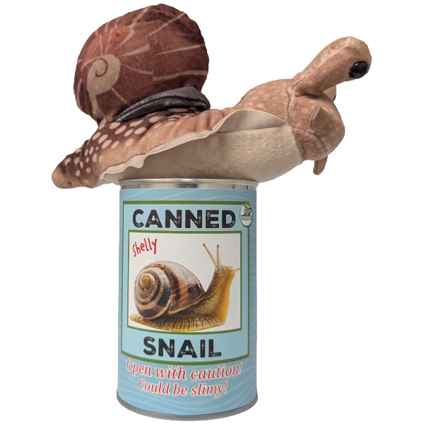 Shelly the Canned Snail | Stuffed Animal Plush w/Jokes