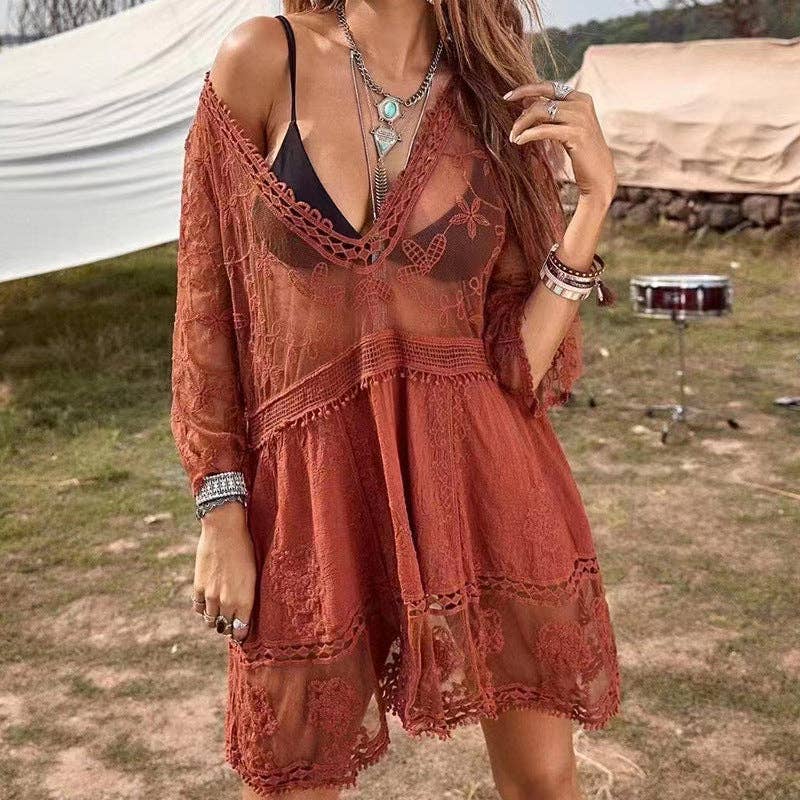 Funkyrel® Atzbranding Limited - Sexy Loose Beach Cover-Up Dress