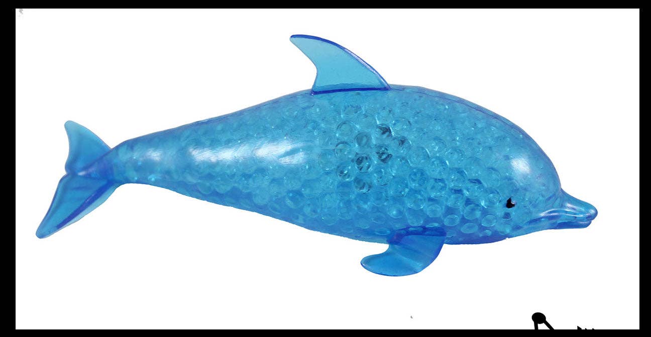 Curious Minds Toys - 1 Jumbo Dolphin Water Bead Filled Squeeze Stress Squishy