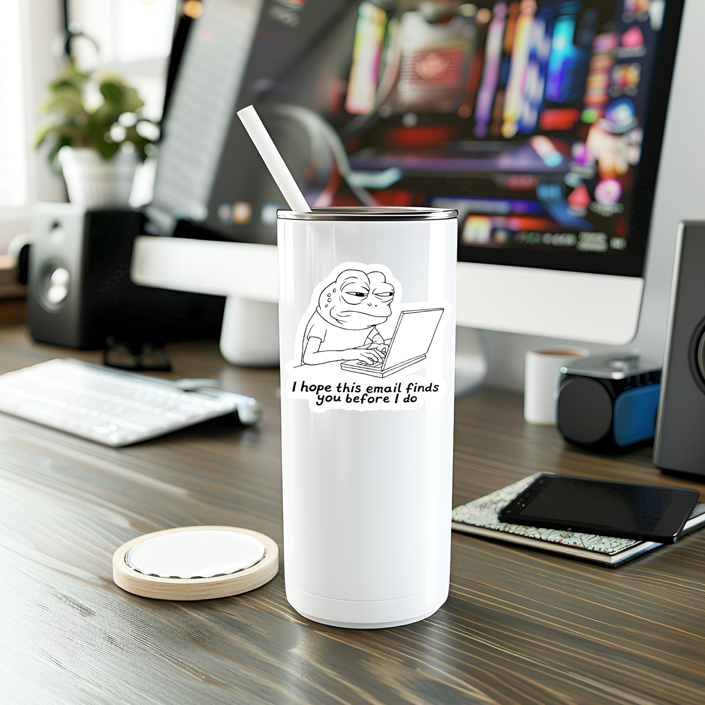 I Hope This Email Finds You Before I Do Vinyl Sticker