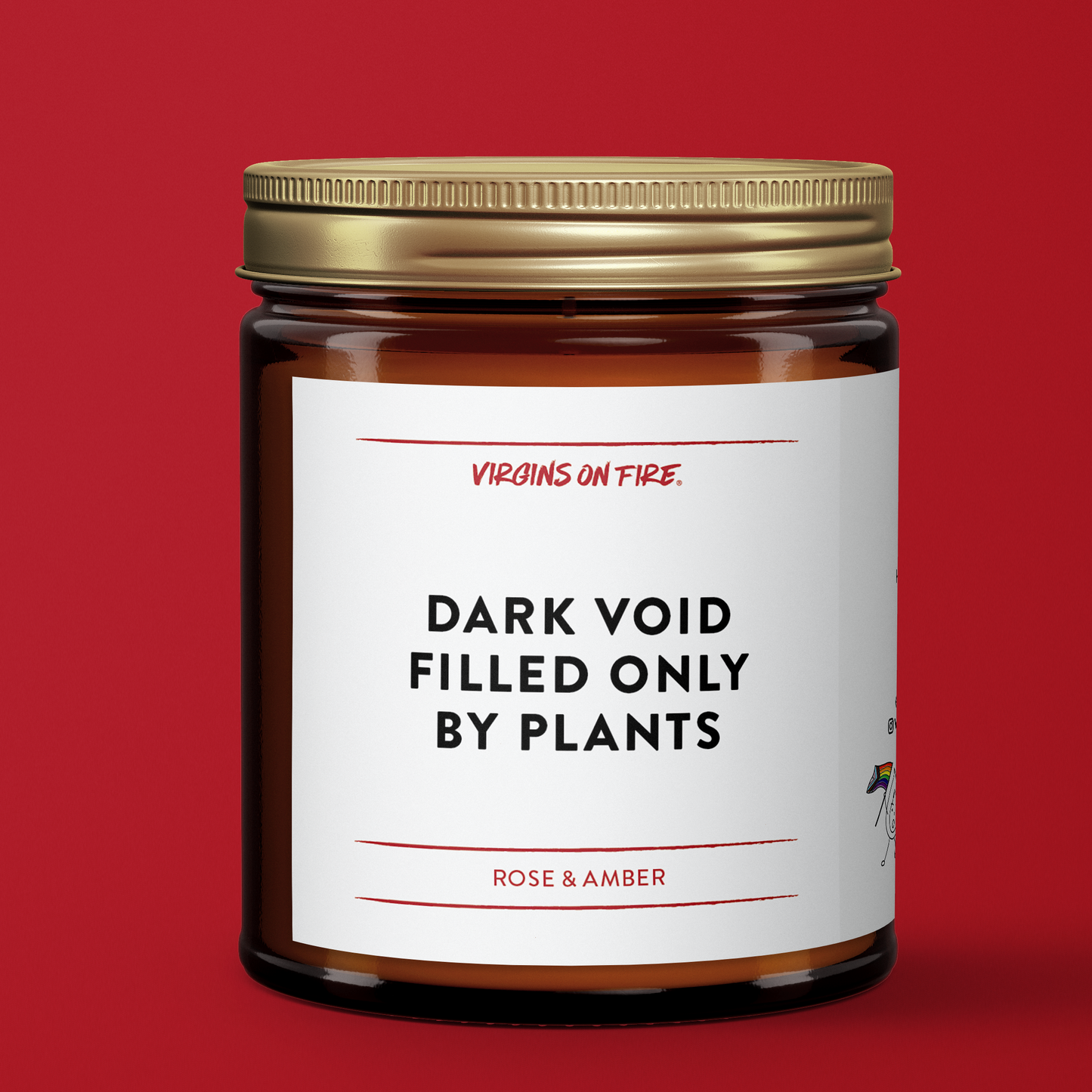 DARK VOID FILLED ONLY BY PLANTS (Amber & Rose) 🪴 Soy Candle