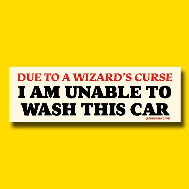 A WIZARD'S CURSE Bumper Sticker