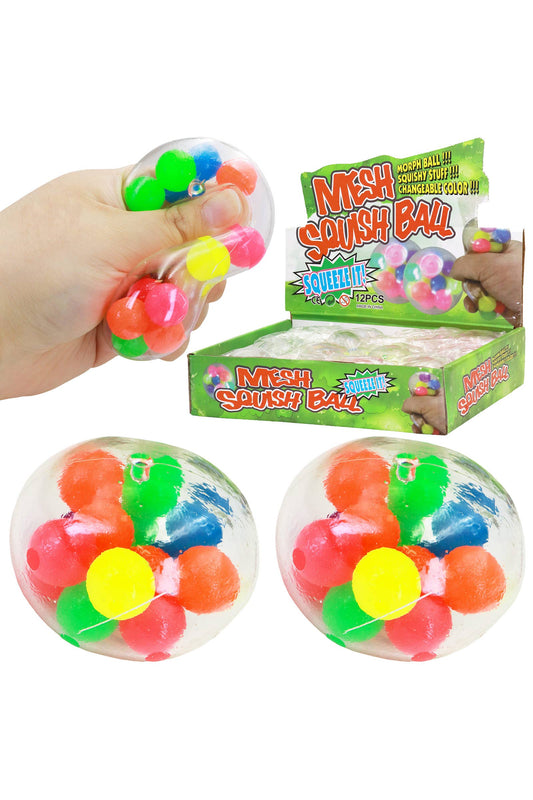 Clear Smooth Colorful Orb Ball Stress Toy 1 PC