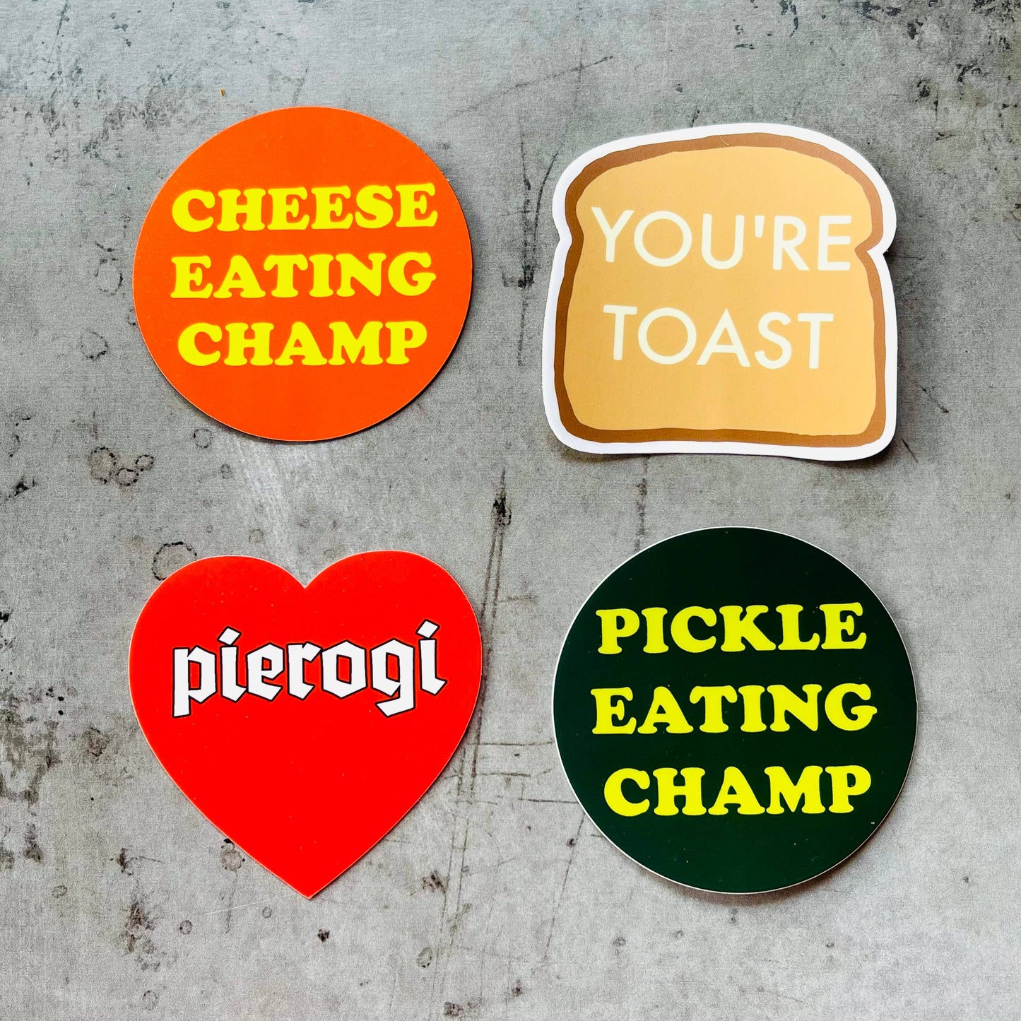The Silver Spider - Pickle eating Champ Sticker 3” foodie restaurant deli gift