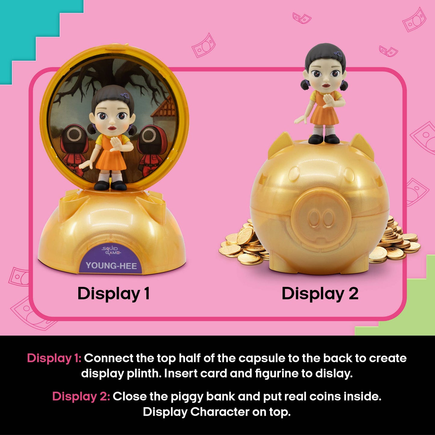 Squid Game Piggy Bank Blind Box Mystery Capsule