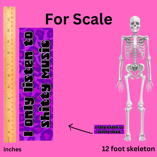 I only listen to shitty music bumper sticker