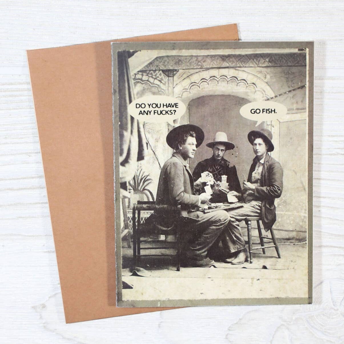 Do You Have Any Fucks? Go Fish - Funny Antique style Cards