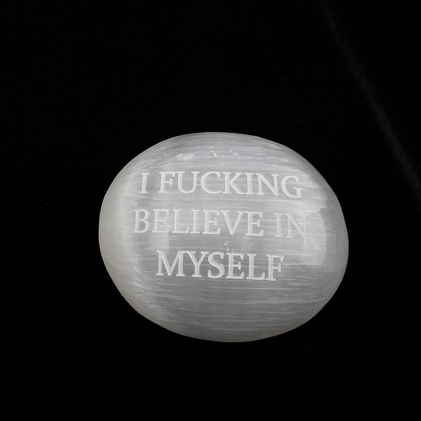 Humorous Selenite Palm Stone | Choose your favorite | (6-7cm)