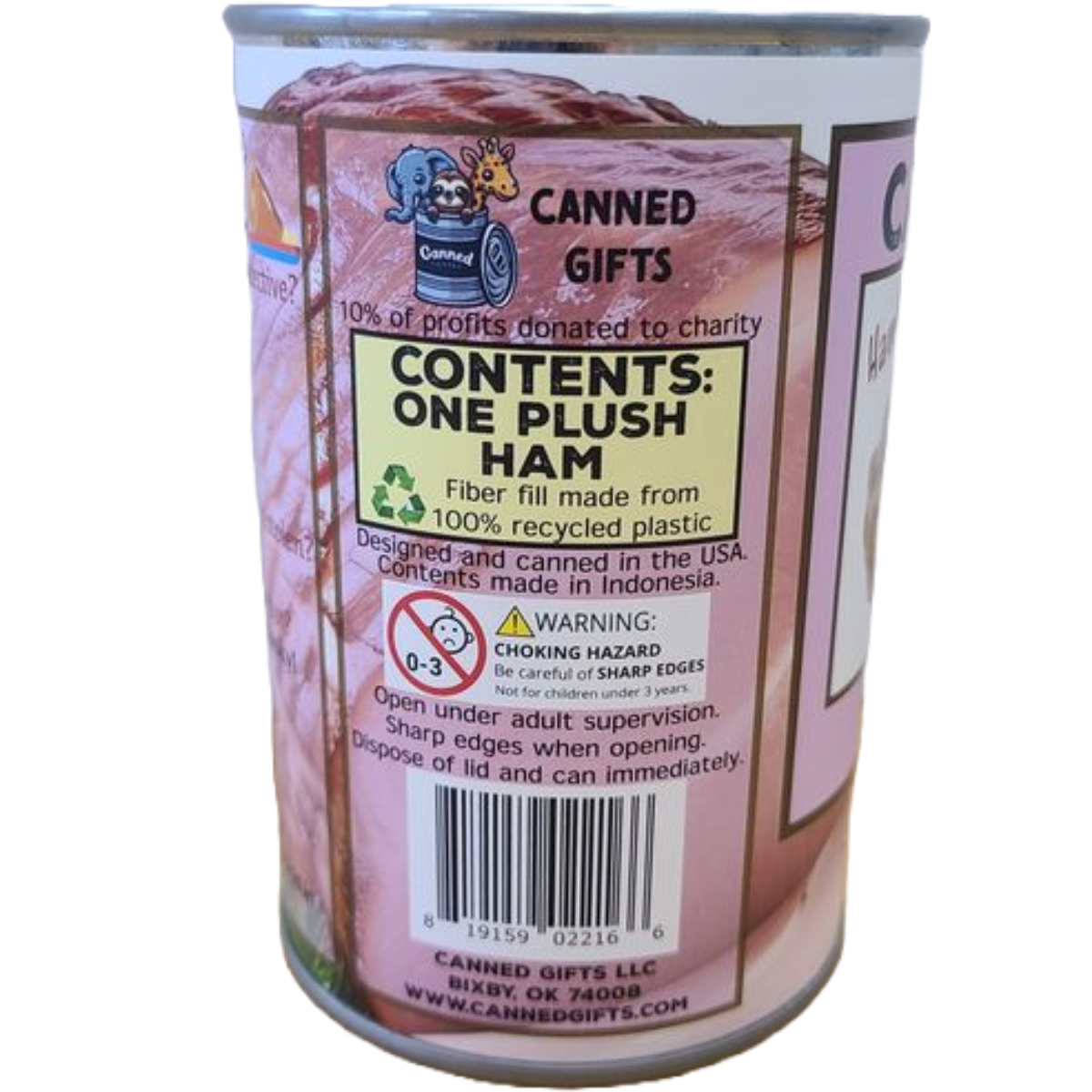 Canned Ham Plush Can w/Jokes