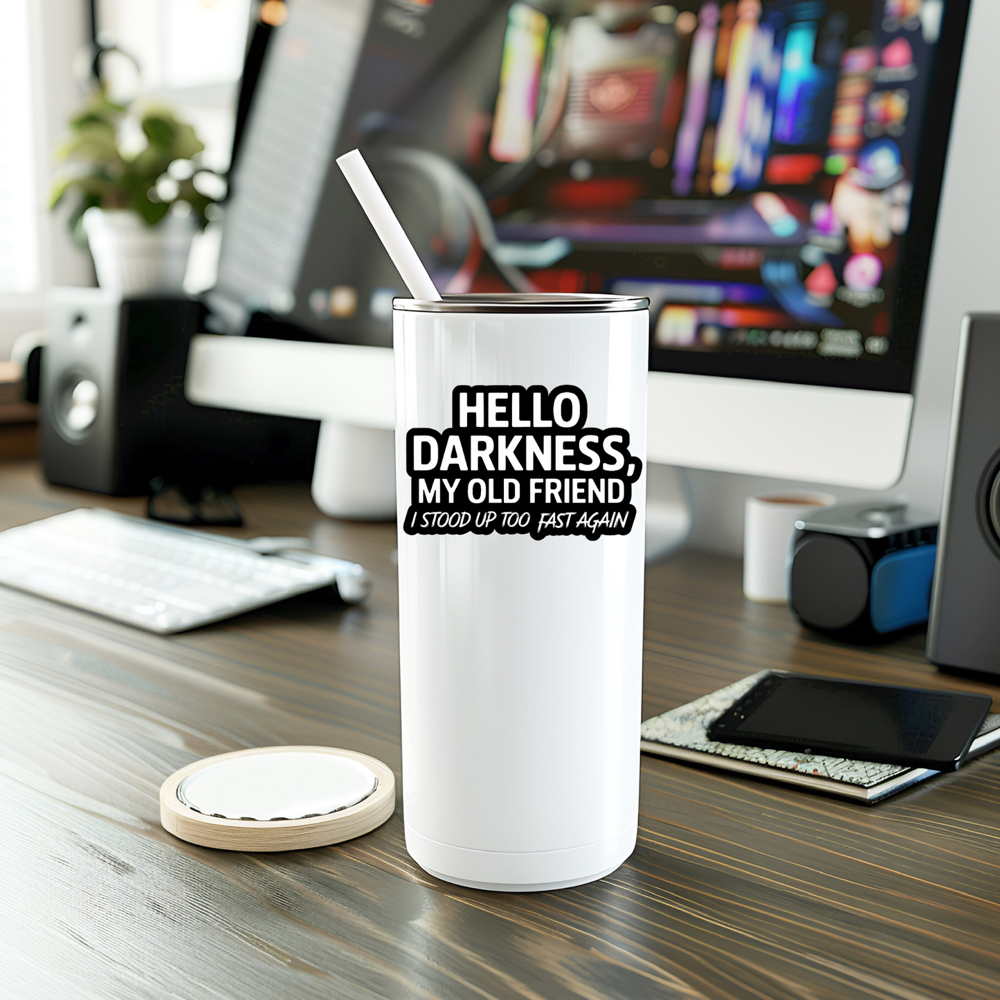 Hello Darkness Vinyl Sticker