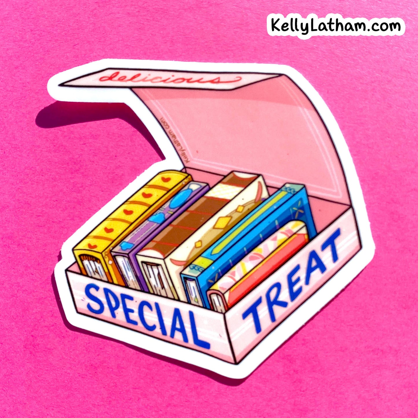 Donut Box of Books Sticker