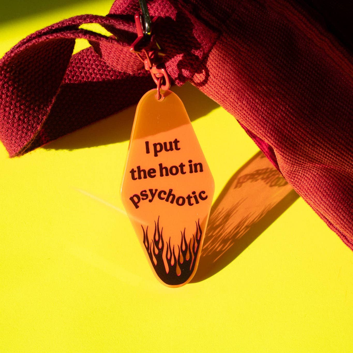 Hot in Psychotic Motel Keychain