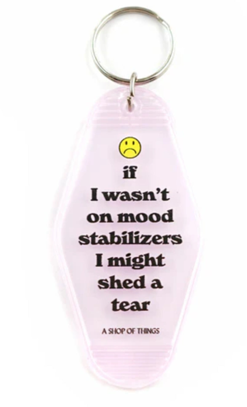 Shed a tear keychain- white