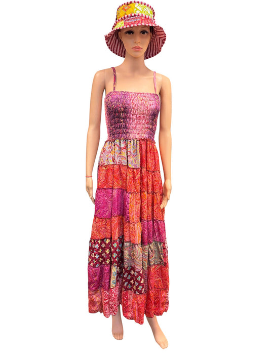 Rising International Inc - Floral Patch 8 Tier Bobin Two in one Skirt Dress MB41