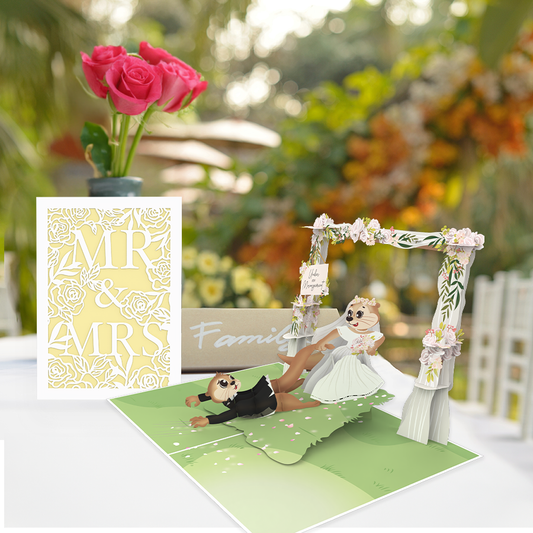 Under New Management Funny 3D Pop-Up Wedding Card