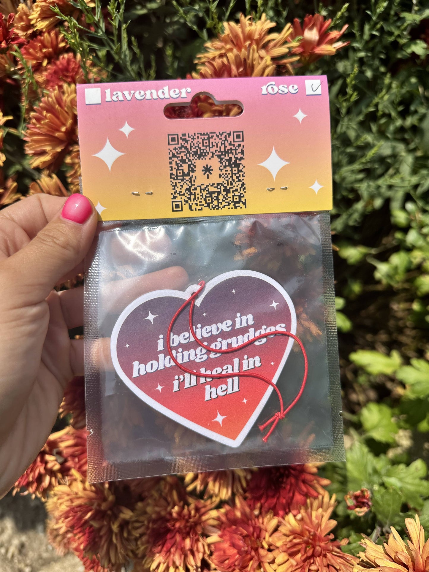 I Believe In Holding Grudges Air Freshener - Rose Scented