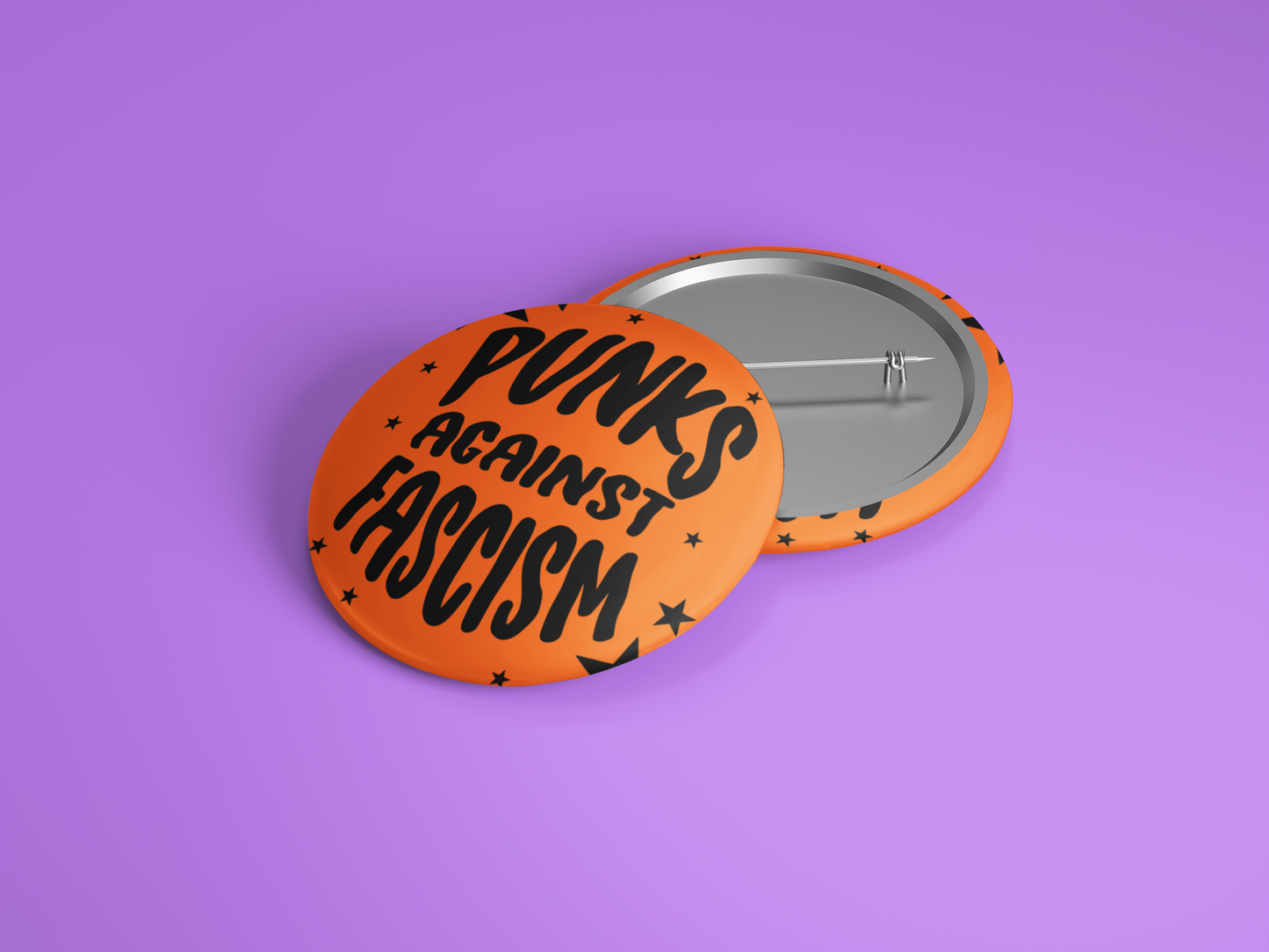 Punks Against Fascism 1.5 inch round button