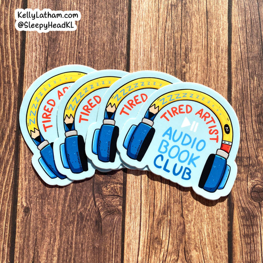 Tired Artist Audiobook Club Sticker