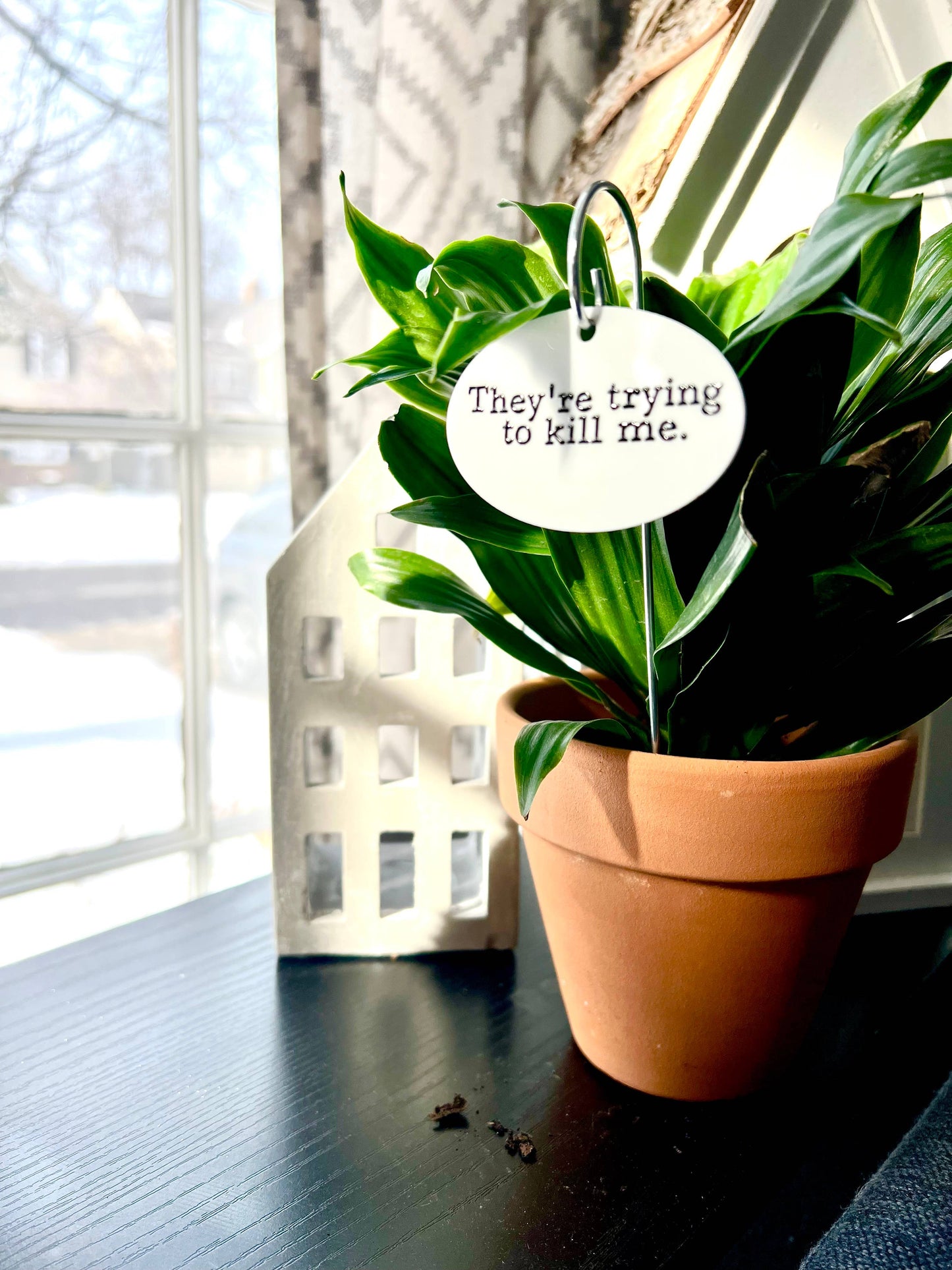 They're Trying To Kill Me Flower Pot Plant Stake