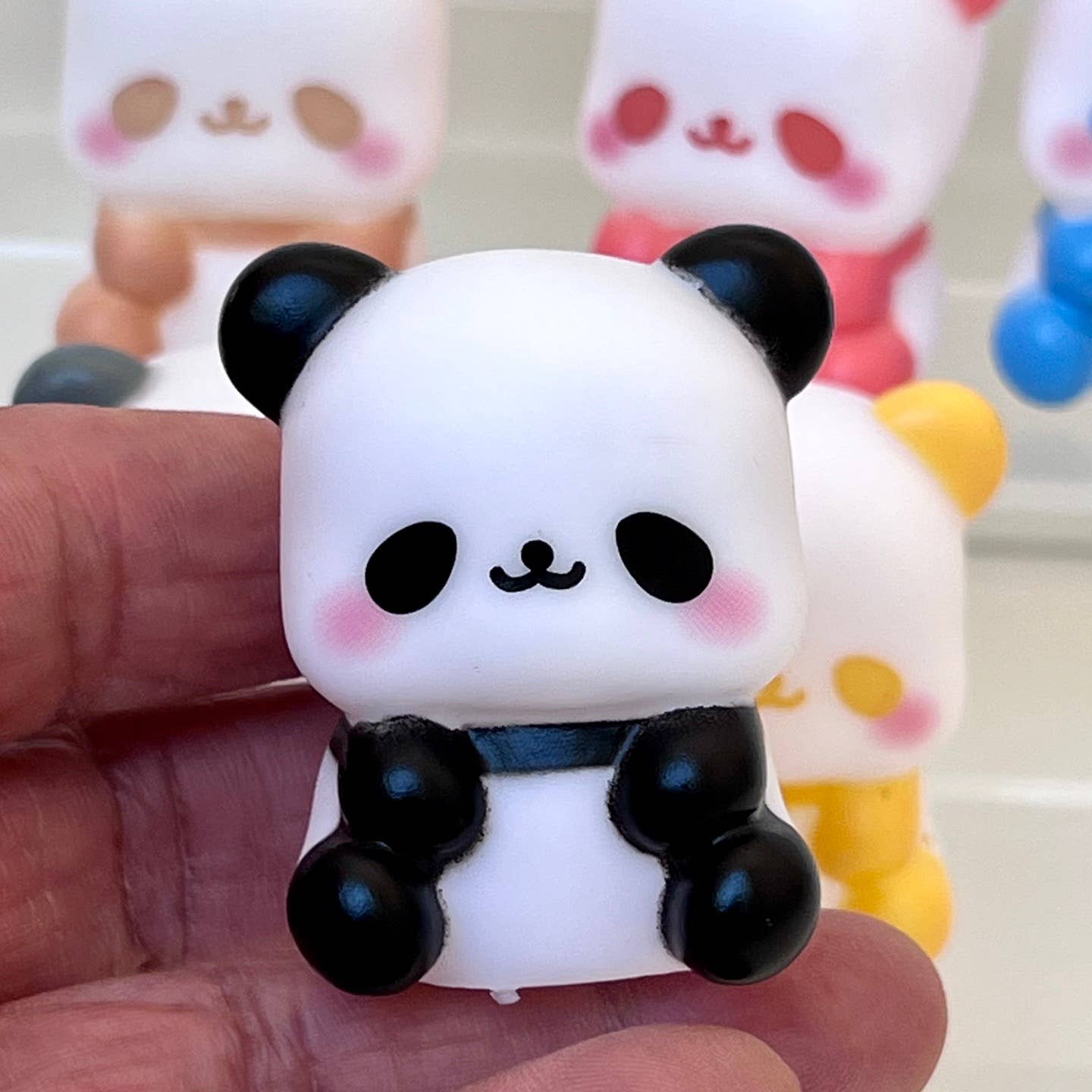 Colorful Panda mini Figurines